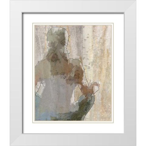 Calming Pose White Modern Wood Framed Art Print with Double Matting by Greene, Taylor