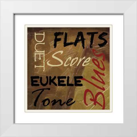 JAM SESSION II-NO BLUR 8 White Modern Wood Framed Art Print with Double Matting by Greene, Taylor