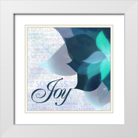 Watercolor Joy White Modern Wood Framed Art Print with Double Matting by Greene, Taylor