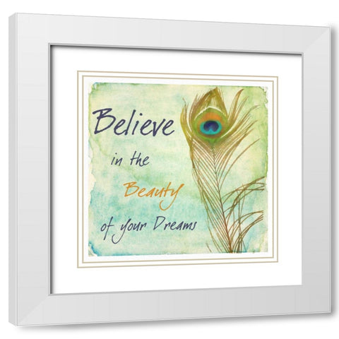 Beauty White Modern Wood Framed Art Print with Double Matting by Greene, Taylor