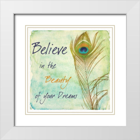 Beauty White Modern Wood Framed Art Print with Double Matting by Greene, Taylor