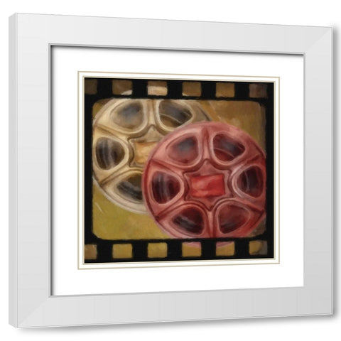 LIGHTS CAMERA ACTION_REELS White Modern Wood Framed Art Print with Double Matting by Greene, Taylor
