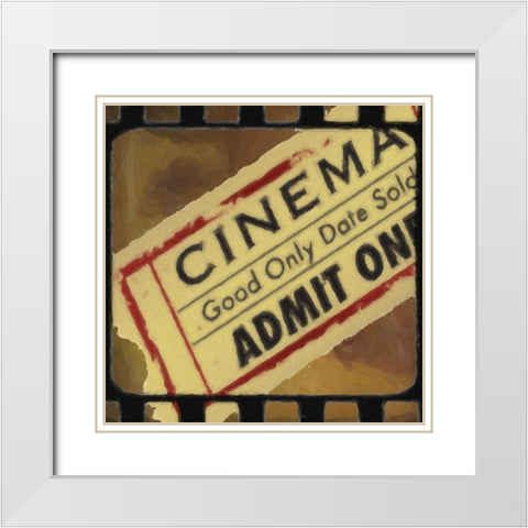 LIGHTS CAMERA ACTION_TKT White Modern Wood Framed Art Print with Double Matting by Greene, Taylor