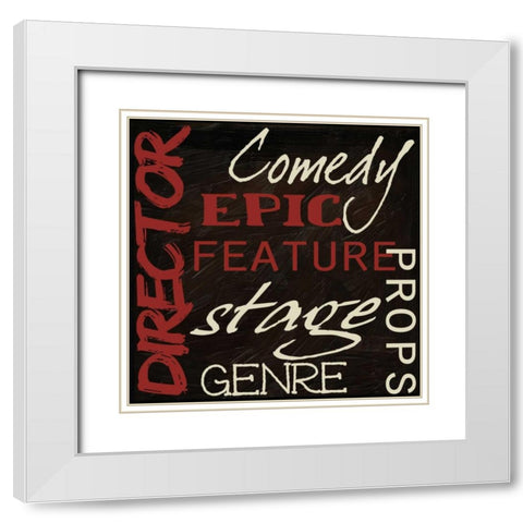 LIGHTS CAMERA ACTION_EPIC White Modern Wood Framed Art Print with Double Matting by Greene, Taylor