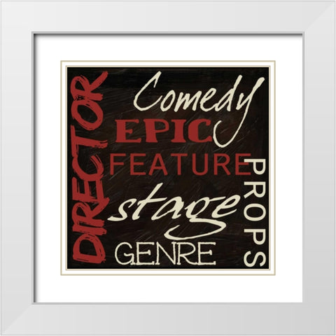 LIGHTS CAMERA ACTION_EPIC White Modern Wood Framed Art Print with Double Matting by Greene, Taylor