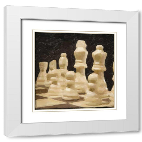 WHATS UP MATE White Modern Wood Framed Art Print with Double Matting by Greene, Taylor