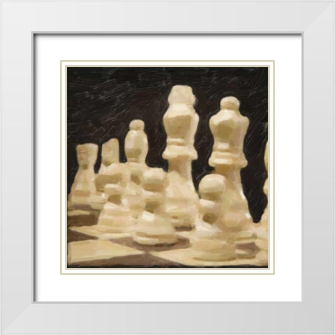 WHATS UP MATE White Modern Wood Framed Art Print with Double Matting by Greene, Taylor