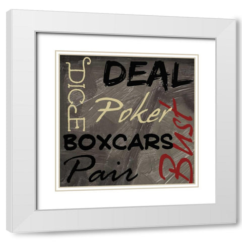 CLASSIC POKER White Modern Wood Framed Art Print with Double Matting by Greene, Taylor
