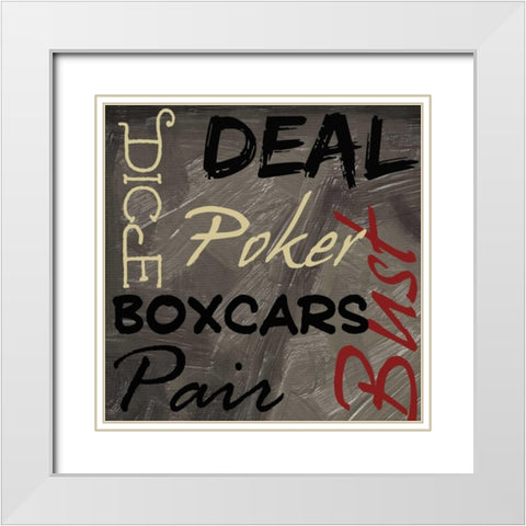 CLASSIC POKER White Modern Wood Framed Art Print with Double Matting by Greene, Taylor