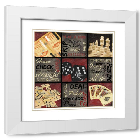 CLASSIC GAMES A White Modern Wood Framed Art Print with Double Matting by Greene, Taylor