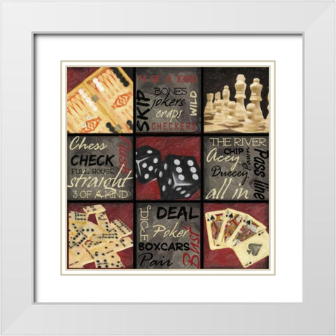 CLASSIC GAMES A White Modern Wood Framed Art Print with Double Matting by Greene, Taylor