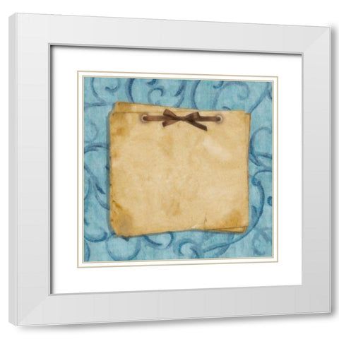 Journaling 1 White Modern Wood Framed Art Print with Double Matting by Greene, Taylor