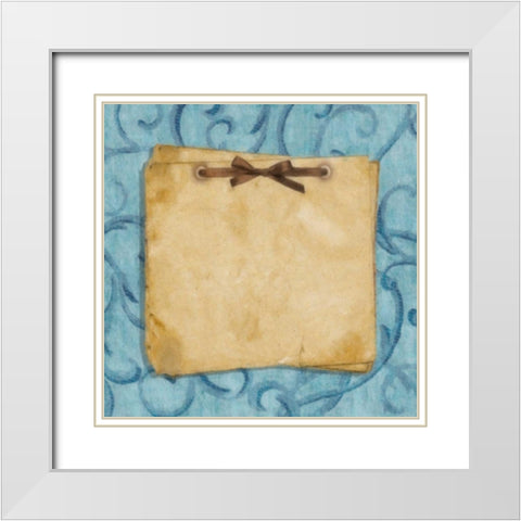 Journaling 1 White Modern Wood Framed Art Print with Double Matting by Greene, Taylor