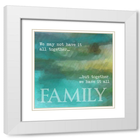 Family White Modern Wood Framed Art Print with Double Matting by Greene, Taylor