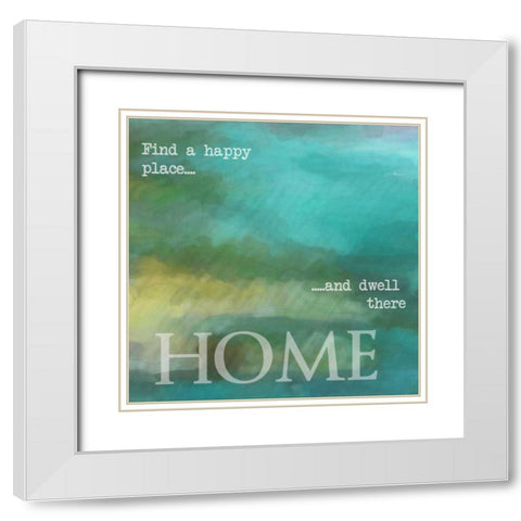 HOME White Modern Wood Framed Art Print with Double Matting by Greene, Taylor