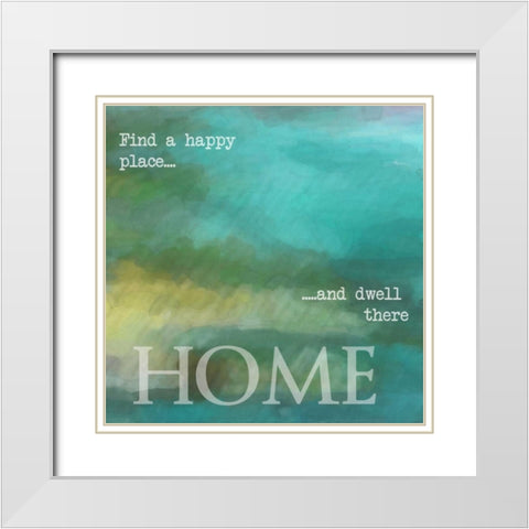 HOME White Modern Wood Framed Art Print with Double Matting by Greene, Taylor