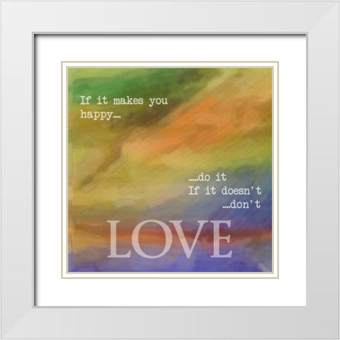 Love White Modern Wood Framed Art Print with Double Matting by Greene, Taylor