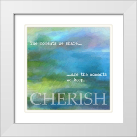 CHERISH White Modern Wood Framed Art Print with Double Matting by Greene, Taylor