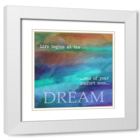 DREAM White Modern Wood Framed Art Print with Double Matting by Greene, Taylor