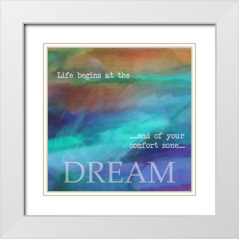 DREAM White Modern Wood Framed Art Print with Double Matting by Greene, Taylor