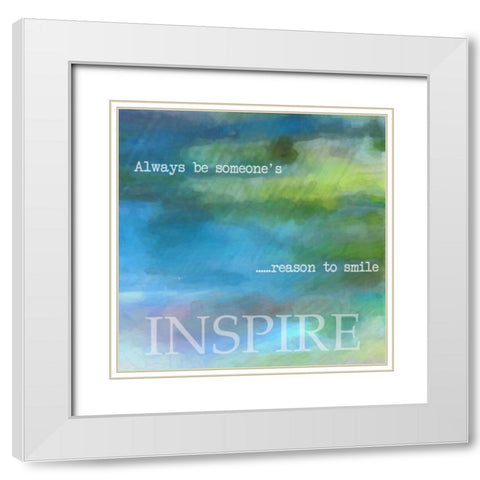 INSPIRE White Modern Wood Framed Art Print with Double Matting by Greene, Taylor