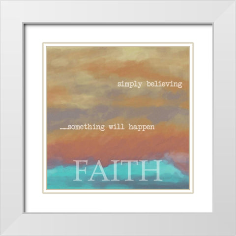SIMPLY FAITH White Modern Wood Framed Art Print with Double Matting by Greene, Taylor