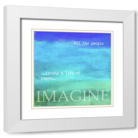 IMAGINE White Modern Wood Framed Art Print with Double Matting by Greene, Taylor