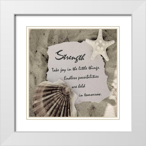 Shell Group 2 White Modern Wood Framed Art Print with Double Matting by Greene, Taylor