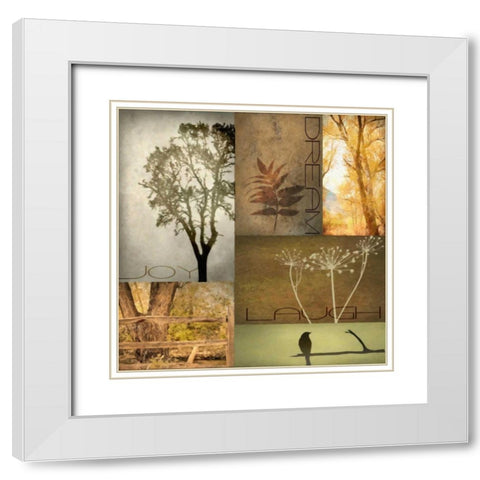TREES 2 White Modern Wood Framed Art Print with Double Matting by Greene, Taylor