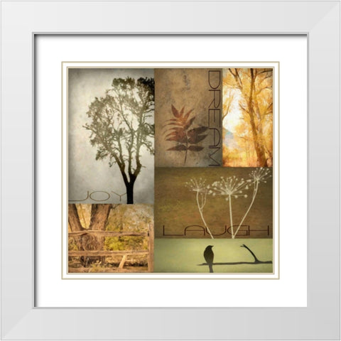 TREES 2 White Modern Wood Framed Art Print with Double Matting by Greene, Taylor