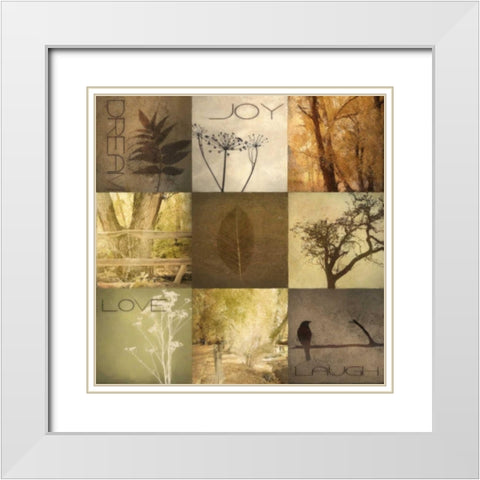SILHOUTTE BEAUTY 9 PATCH A White Modern Wood Framed Art Print with Double Matting by Greene, Taylor