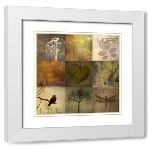 Silhouette Beauty 3 White Modern Wood Framed Art Print with Double Matting by Greene, Taylor