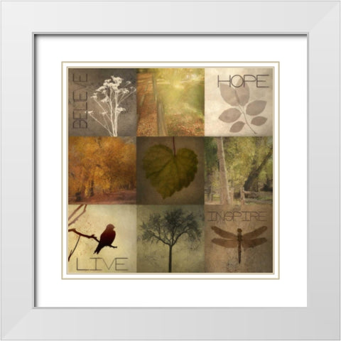 Silhouette Beauty 3 White Modern Wood Framed Art Print with Double Matting by Greene, Taylor