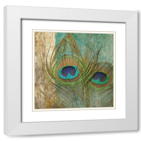 Feather Create White Modern Wood Framed Art Print with Double Matting by Greene, Taylor