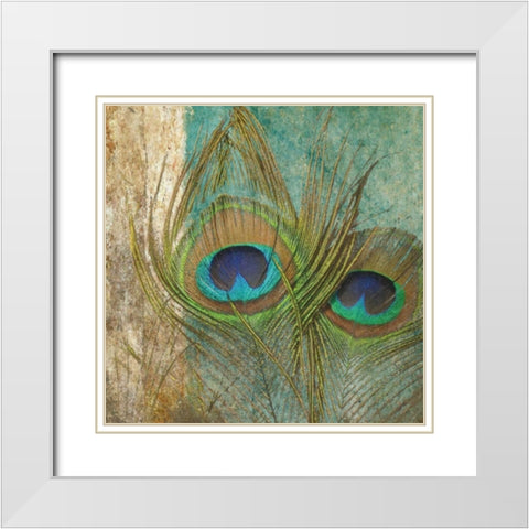 Feather Create White Modern Wood Framed Art Print with Double Matting by Greene, Taylor