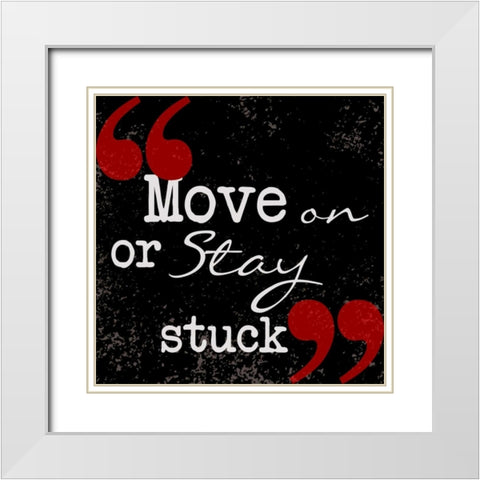 Move On White Modern Wood Framed Art Print with Double Matting by Greene, Taylor