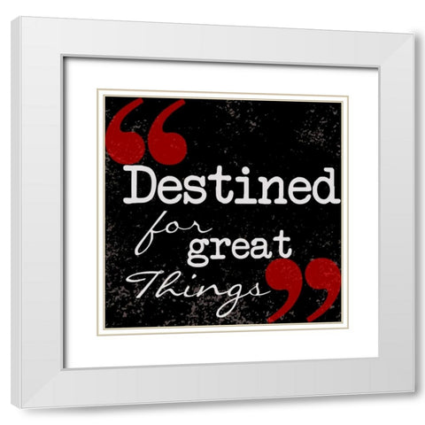 Destined White Modern Wood Framed Art Print with Double Matting by Greene, Taylor