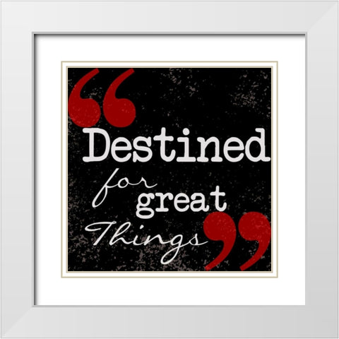 Destined White Modern Wood Framed Art Print with Double Matting by Greene, Taylor