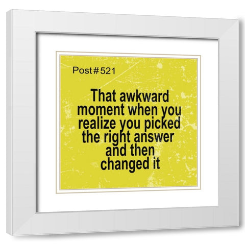 POST# 521 White Modern Wood Framed Art Print with Double Matting by Greene, Taylor