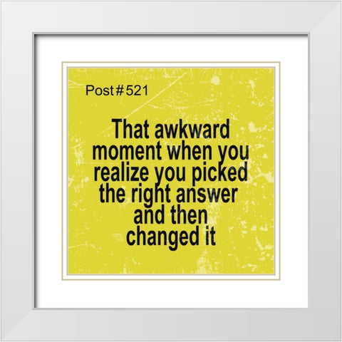 POST# 521 White Modern Wood Framed Art Print with Double Matting by Greene, Taylor