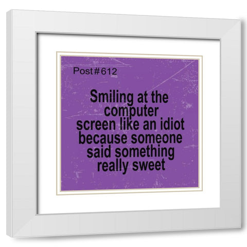 POST# 612 White Modern Wood Framed Art Print with Double Matting by Greene, Taylor