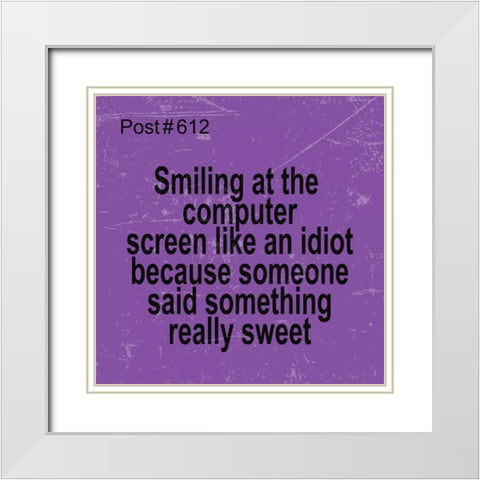 POST# 612 White Modern Wood Framed Art Print with Double Matting by Greene, Taylor