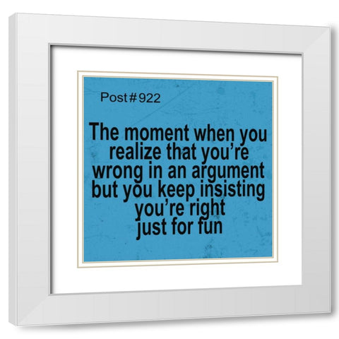 POST# 922 White Modern Wood Framed Art Print with Double Matting by Greene, Taylor