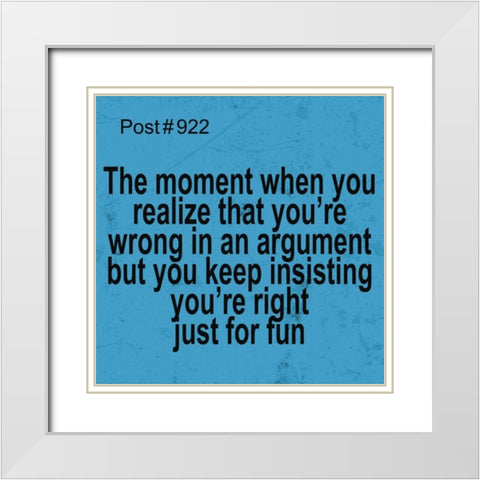 POST# 922 White Modern Wood Framed Art Print with Double Matting by Greene, Taylor