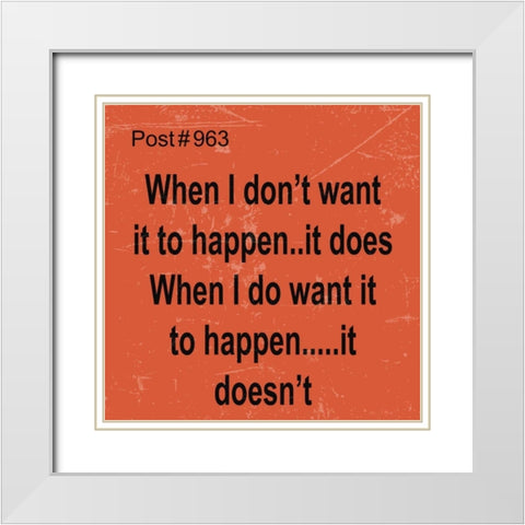 POST# 963 White Modern Wood Framed Art Print with Double Matting by Greene, Taylor