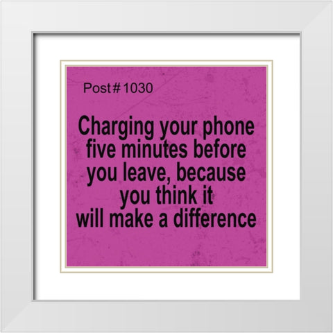 POST# 1030 White Modern Wood Framed Art Print with Double Matting by Greene, Taylor