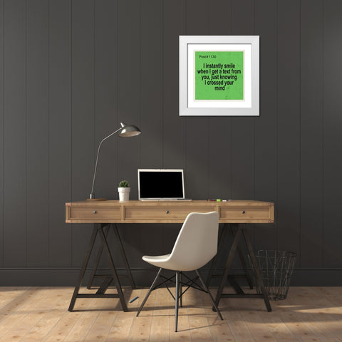 POST# 1130 F White Modern Wood Framed Art Print with Double Matting by Greene, Taylor