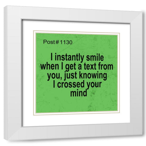 POST# 1130 F White Modern Wood Framed Art Print with Double Matting by Greene, Taylor