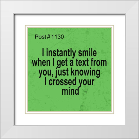 POST# 1130 F White Modern Wood Framed Art Print with Double Matting by Greene, Taylor