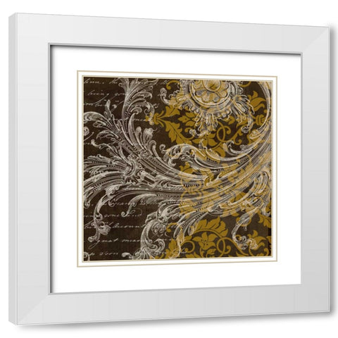 OSCAR GOLD A9 White Modern Wood Framed Art Print with Double Matting by Greene, Taylor